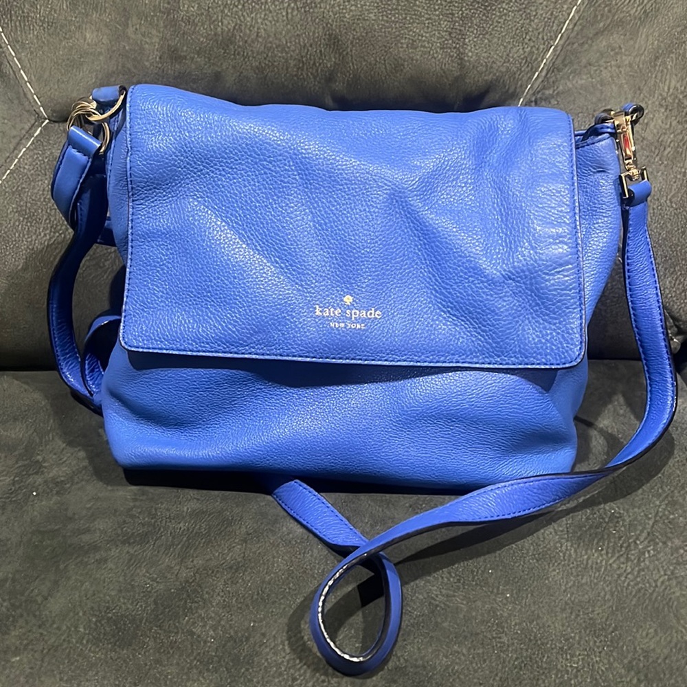 Kate Spade bright blue 10x12 crossbody